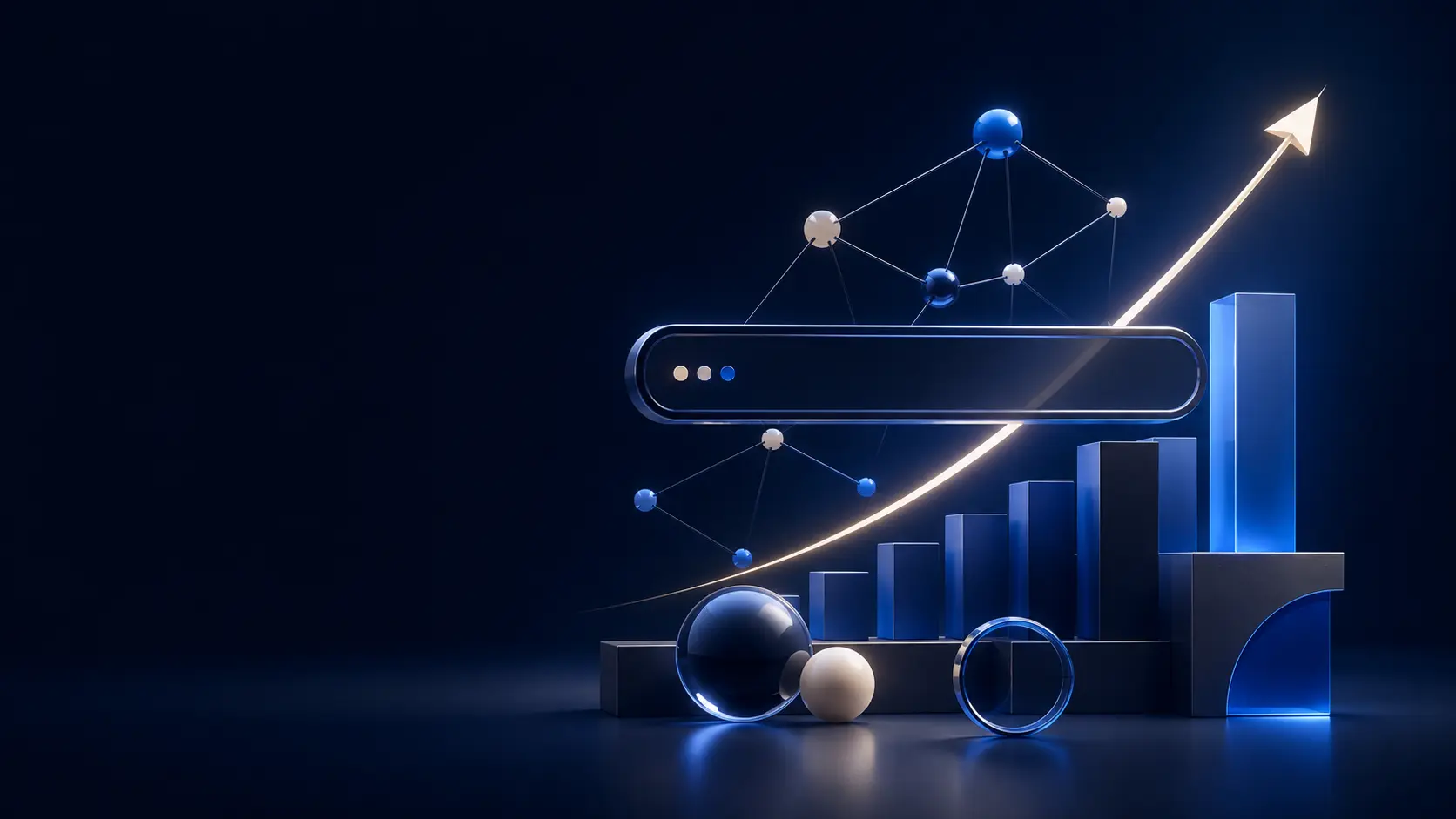 Abstract domain strategy and search growth visualization